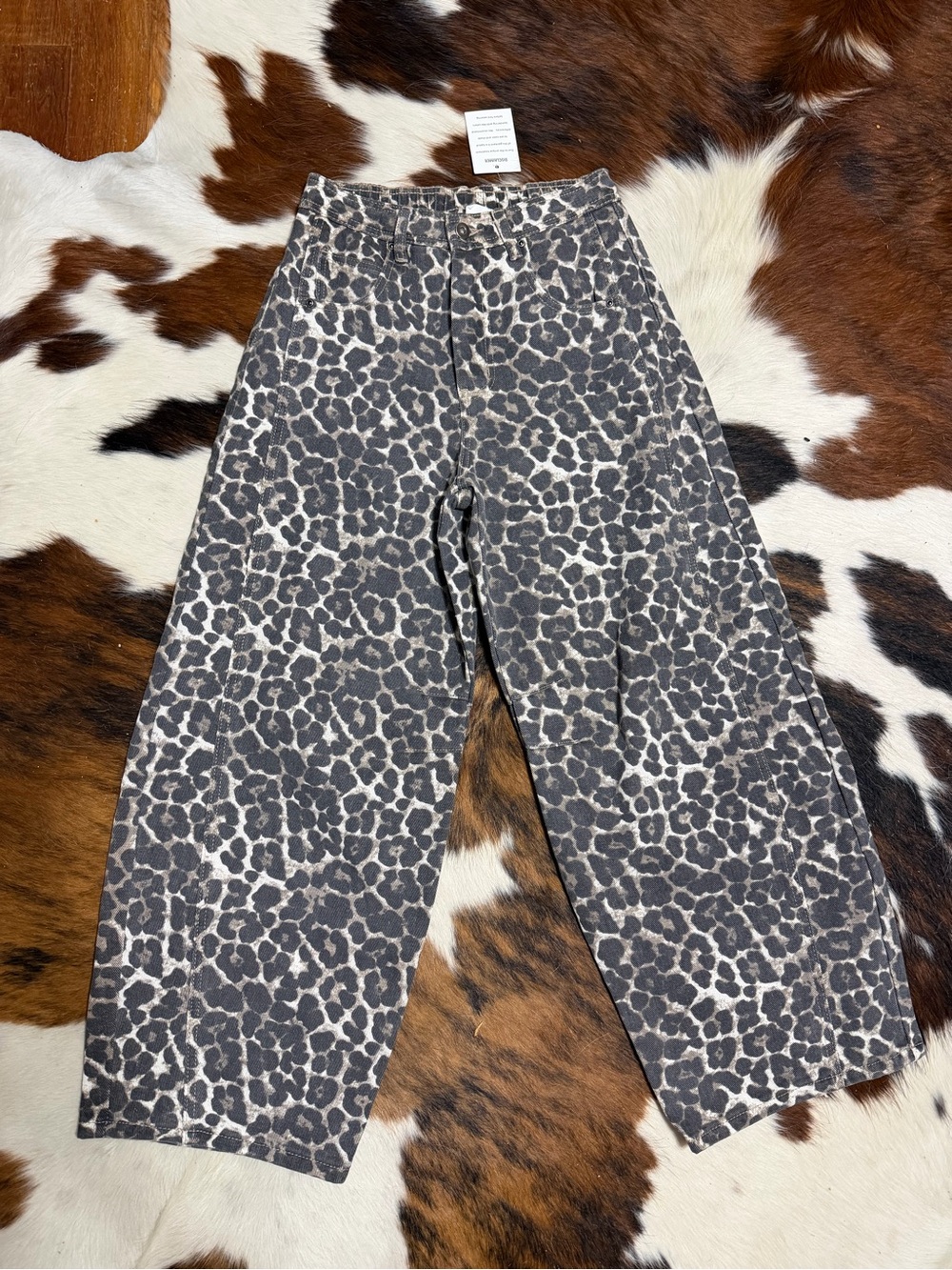 Leopard Barrel Pants